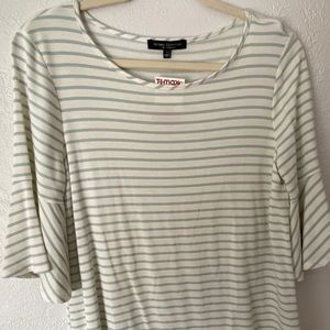 Bell Sleeve Striped Shirt